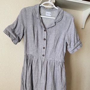 OffOn linen dress in grey marl, size XS